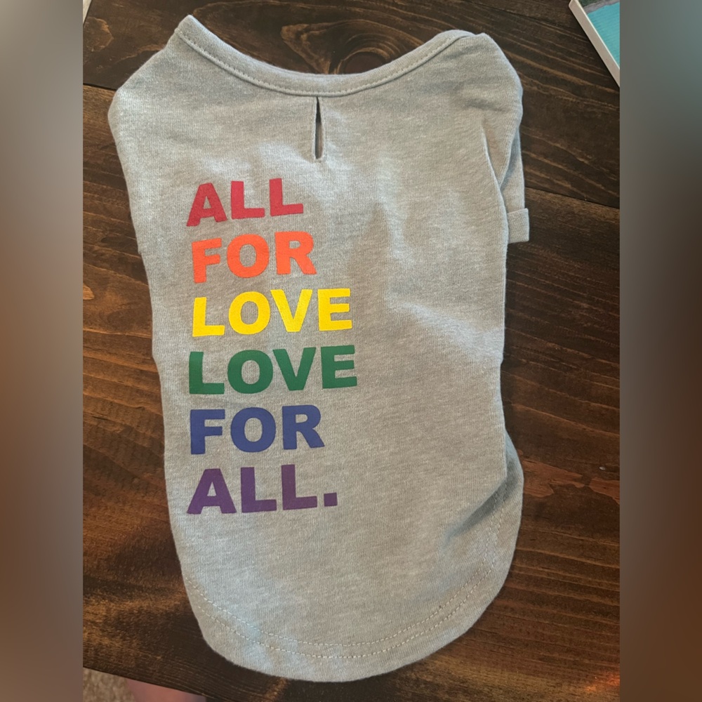 NWT ALL FOR LOVE LOVE FOR ALL dog shirt from Youly XXS